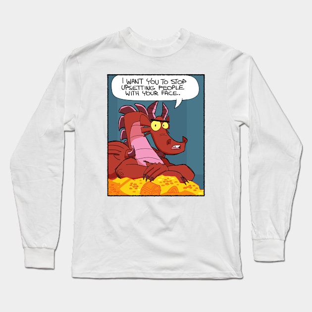 Stop upsetting people with your face Long Sleeve T-Shirt by Slack Wyrm